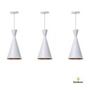 Ver imagem 3 de Lustre Pendente Interno Mesa Jantar Balcão Canadá: Branco com Cobre