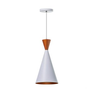 Lustre Pendente Interno Mesa Jantar Balcão Canadá: Branco topo Cobre