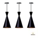 Ver imagem 3 de Lustre Pendente Interno Mesa Jantar Balcão Canadá: Preto com Cobre