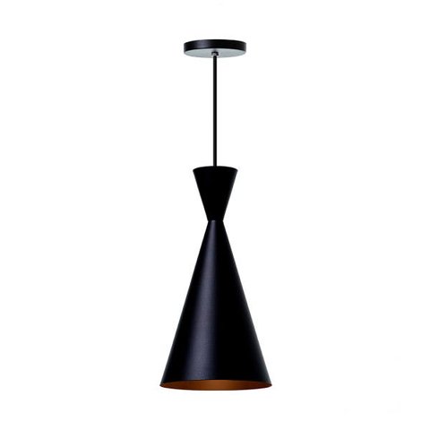 Lustre Pendente Interno Mesa Jantar Balcão Canadá: Preto com Cobre