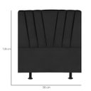 Ver imagem 3 de Cabeceira Estofada Cama Box Solteiro 90 Cm Malu Corino:preto