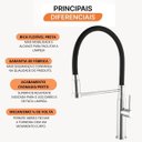 Ver imagem 5 de Torneira de Cozinha para Mesa Flexível Minimal Meber Metais 1178 BA