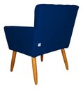 Ver imagem 2 de Poltrona Cecilia Sala Recep Clinica Suede:Azul-Marinho/Liso