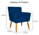 Ver imagem 6 de Poltrona Cecilia Sala Recep Clinica Suede:Azul-Marinho/Liso