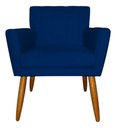 Ver imagem 3 de Poltrona Cecilia Sala Recep Clinica Suede:Azul-Marinho/Liso