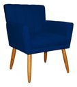Ver imagem 4 de Poltrona Cecilia Sala Recep Clinica Suede:Azul-Marinho/Liso