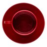 Xícara Elegance para Chá com Pires 250ml Vermelha em Policarbonato Linha Profissional Cook Vem - 3