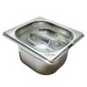 Conj 12 Cuba Gastronômica Inox Gn 1/6x65 Mm 1 L + Tampa 1/6 em Policarbonato com Abertura para Colhe - 2