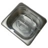 Conj 12 Cuba Gastronômica Inox Gn 1/6x65 Mm 1 L + Tampa 1/6 em Policarbonato com Abertura para Colhe - 1