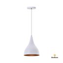 Ver imagem 3 de Kit 3 Lustre Pendente Interno Balcão Gota:Branco com Cobre