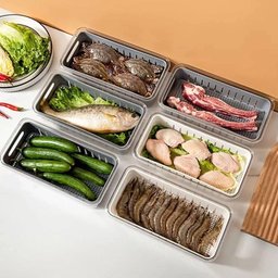 Organizador de Alimentos Geladeira com Tampa Pote Cesto - 4