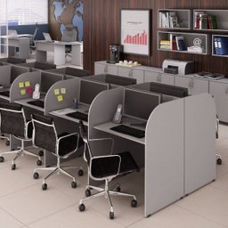Mesa Call Center Retangular Individual Gebb Work - 2
