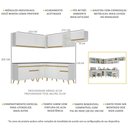 Ver imagem 4 de Cozinha Completa de Canto Veneza GW Multimóveis MP2068 com Armário e Balcão Branca