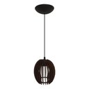 Ver imagem 1 de Pendente Luminária de Teto Cúpula Mdf Oval Suporte Plástico - Soquete E-27 – Abf Luminárias:oval