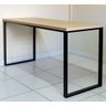Mesa de Mdf com Pés em Metalon - Tamanho Regular - Base Dourada - Mobília Express - 2