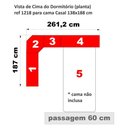 Ver imagem 4 de Guarda Roupa de Casal de Canto 1218 Carvalho Claro