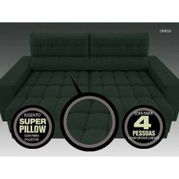 Sofá Omega 2,30M Assento Retrátil e Reclinável Velosuede Netsofás - 3