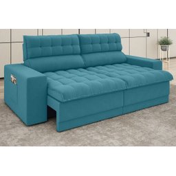 Sofá Omega 2,30M Assento Retrátil e Reclinável Velosuede Netsofás - 1