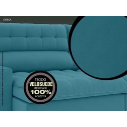 Sofá Omega 2,30M Assento Retrátil e Reclinável Velosuede Netsofás - 7