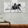 Quadro Decorativo Desenho Três Cavalos Pb Arte 45x96 - 3