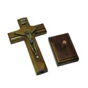 Ver imagem 3 de Crucifixo Cruz de Mesa e Parede Madeira 12 Cm