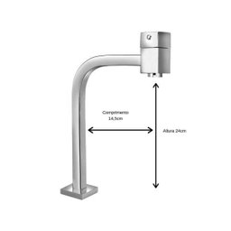 Torneira Quadrada Link Lavabo Para Banheiro 90º Bica Alta - 2