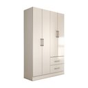 Ver imagem 1 de Guarda-roupa Solteiro Vittorio 4 Portas 2 Gavetas Branco - Panorama Móveis