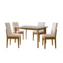 Ver imagem 2 de Mesa de Jantar com Kit 4 Cadeiras em Madeira Maciça Siera/Dakota Cerejeira Nevoa