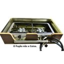 Ver imagem 5 de Caixa de Proteção Madeira Revestida Inox P/ Fogão Duas Bocas