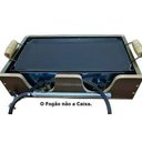 Ver imagem 2 de Caixa de Proteção Madeira Revestida Inox P/ Fogão Duas Bocas