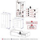 Ver imagem 4 de Quarto Infantil Completo com Minicama Montessoriana Realeza Multimóveis MP4876 Off White
