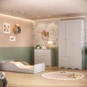 Ver imagem 1 de Quarto Infantil Completo com Minicama Montessoriana Realeza Multimóveis MP4876 Off White