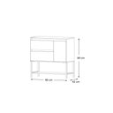 Ver imagem 2 de Gabinete Adelaide 90 com Pés LED - Fabribam Cacau