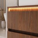 Ver imagem 4 de Gabinete Adelaide 90 com Pés LED - Fabribam Cacau