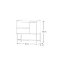 Ver mais imagens de Gabinete Adelaide 90 com Pés Led - Fabribam Cacau