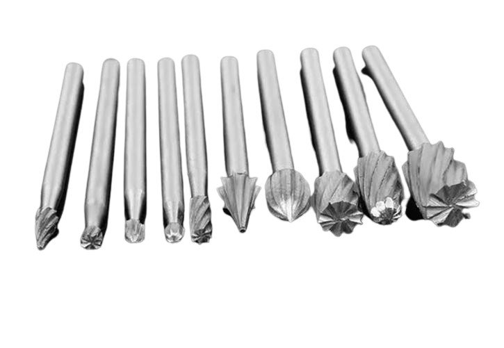 Kit Fresas Microretifica Dremel e Furadeira 40mm 10 Unidades - 1