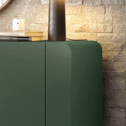 Buffet Benvenuto Mdp/mdf Decorativo Sala de Estar com Pés em Aço Verde Pistache G26 - Hb Móveis - 5