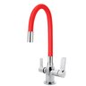 Torneira Misturador Monobloco Tubo Color Vermelho Mesa - 1