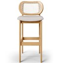 Ver imagem 6 de Kit 03 Banquetas Altas Para Cozinha Bancada Sala Tela Betta Fixa L02 Linho Bege - Lyam Lyam Decor