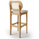 Ver mais imagens de Kit 03 Banquetas Altas Para Cozinha Bancada Sala Tela Betta Fixa L02 Linho Bege - Lyam Lyam Decor