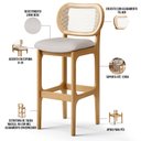 Ver imagem 4 de Kit 03 Banquetas Altas Para Cozinha Bancada Sala Tela Betta Fixa L02 Linho Bege - Lyam Lyam Decor