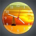 Ver imagem 4 de Relógio De Parede Barco Praia Mar Paisagens Decoração Salas Quartz