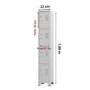 Ver imagem 2 de Roupeiro de Aço c/ 04 Portas Pequenas – 1,96×0,33×0,36m – CZ/CZ – AMAPA – 10102