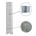 Ver imagem 4 de Roupeiro de Aço c/ 04 Portas Pequenas – 1,96×0,33×0,36m – CZ/CZ – AMAPA – 10102