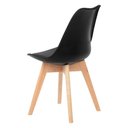 Ver imagem 6 de Kit C|3 Cadeira Leda Preta - Charles Eames Wood com Almofada