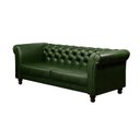Ver imagem 1 de Sofá Decorativo Sala de Estar Chesterfield 2 Lugares 180cm Couro Verde Esmeralda - Mozzelar