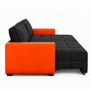 Ver imagem 6 de Sofá Retrátil Reclinável Living Cinema Linho/Corino 226cm Átrio – Paraná Metal:Preto