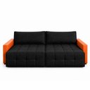 Ver imagem 5 de Sofá Retrátil Reclinável Living Cinema Linho/Corino 226cm Átrio – Paraná Metal:Preto