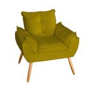 Ver imagem 3 de Kit 2 Poltronas Decorativas Opala Suede Amarelo MV Estofados