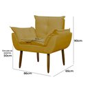 Ver imagem 6 de Kit 4 Poltronas Decorativa Sala e Quarto Opala Suede Herrero:amarelo